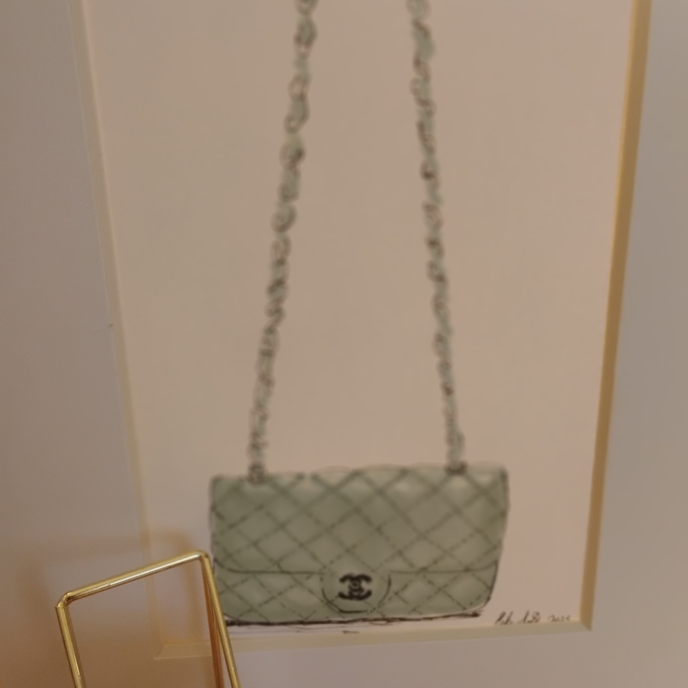 Chanel Quilted Crossbody Bag in Light Gray